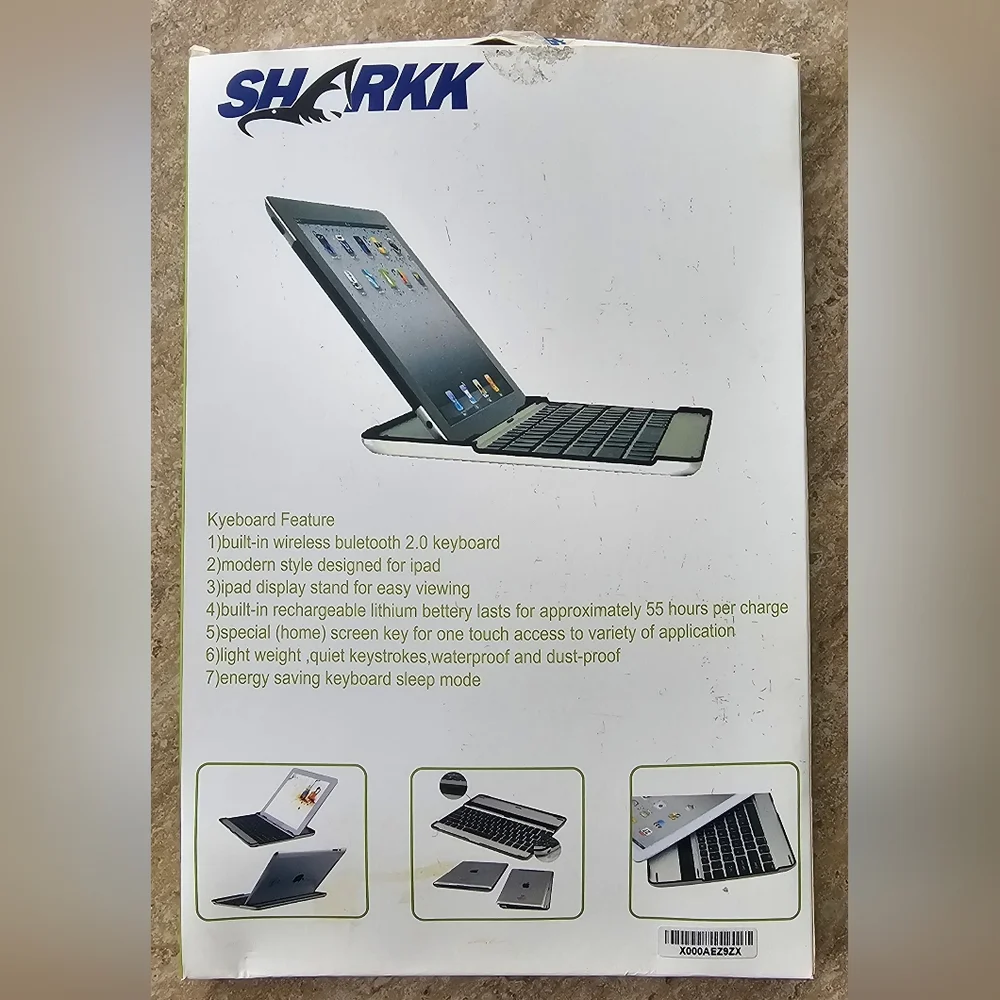 SHARKK Bluetooth keyboard case for an Apple iPad